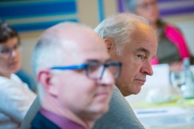 vorn: Stephan von Salm-Hoogstraeten, hinten: Diakon Helmut Leurs